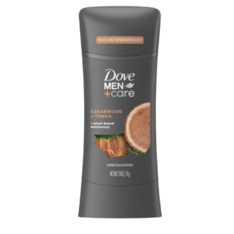 DOVE MEN STIMULATING CEDARWOOD+TONKA BEAN ANTIPERSPIRANT DEODORANT STICK 75G