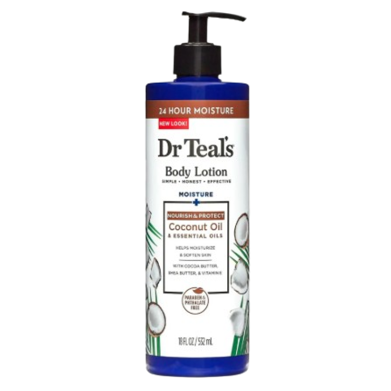 DR TEAL'S NOURISHING BODY LOTION WITH COCONUT OIL AND ESSENTIAL OIL 532ML