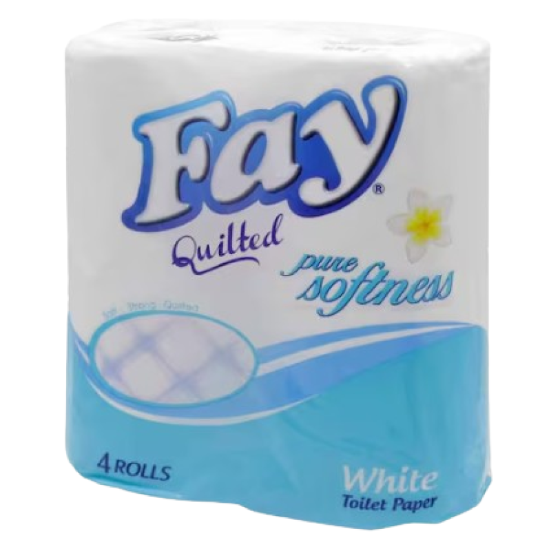 FAY TOILET ROLL WHITE 4 ROLLS