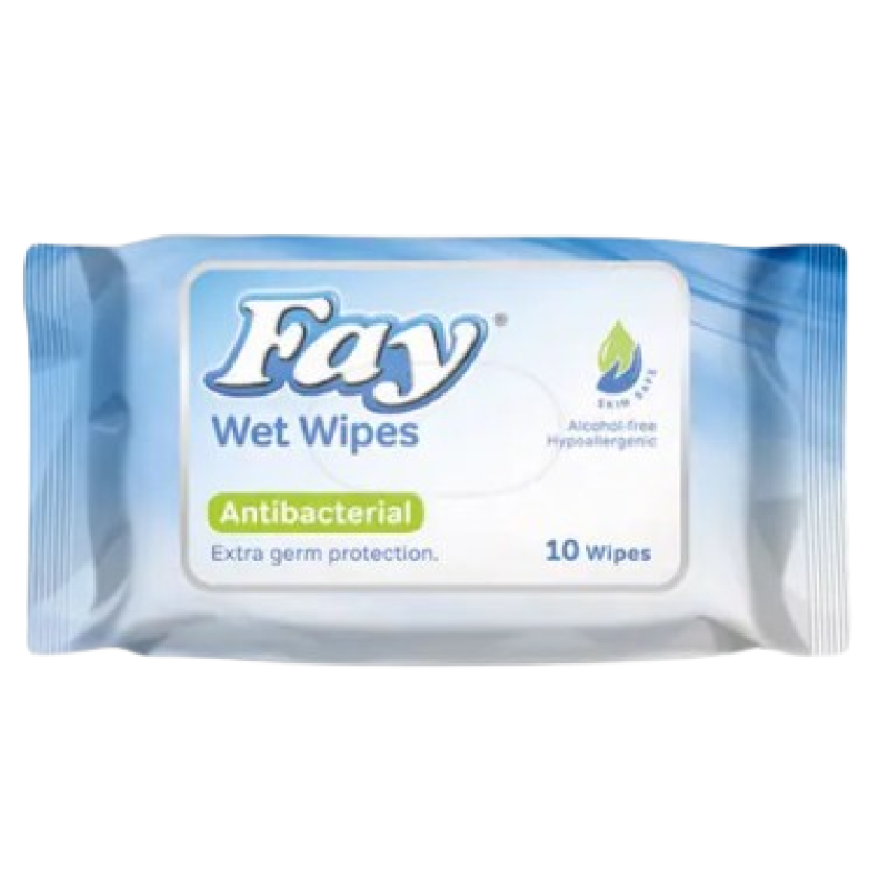 FAY ANTIBACTERIAL WET WIPES 10's