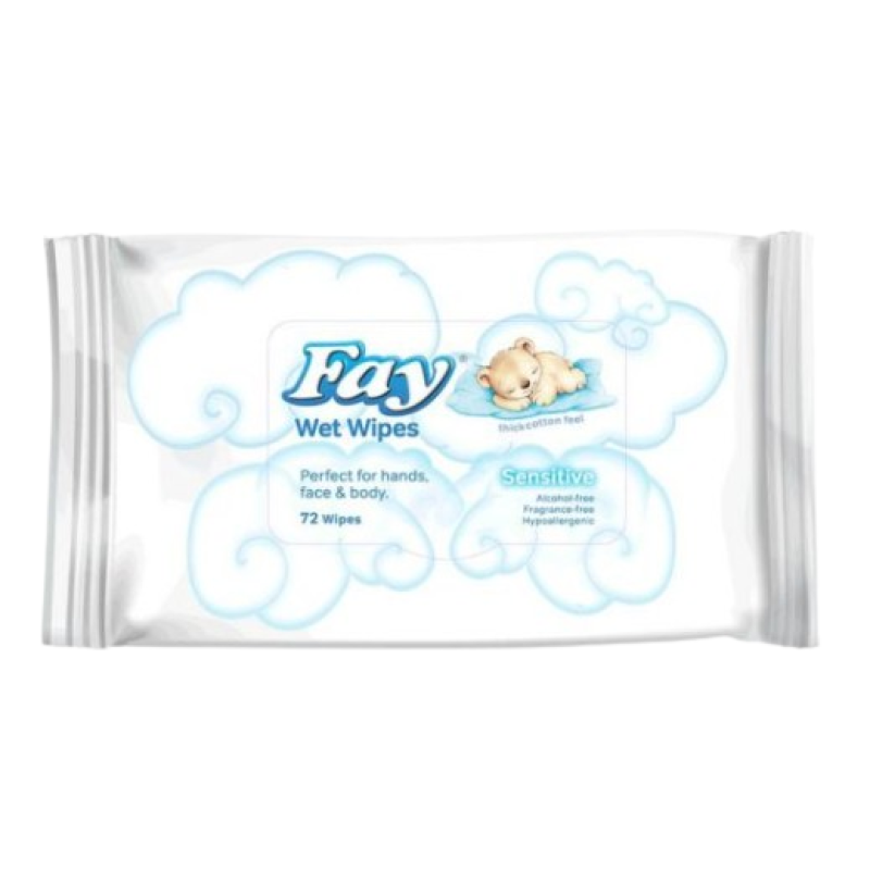 FAY SENSITIVE WET WIPES 72's