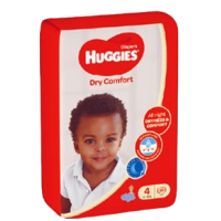 HUGGIES SIZE 4 DRY COMFORT DIAPERS 34's 8-14kgs