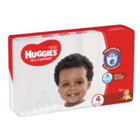 HUGGIES SIZE 4 DRY COMFORT DIAPERS 8-14kgs 60'S