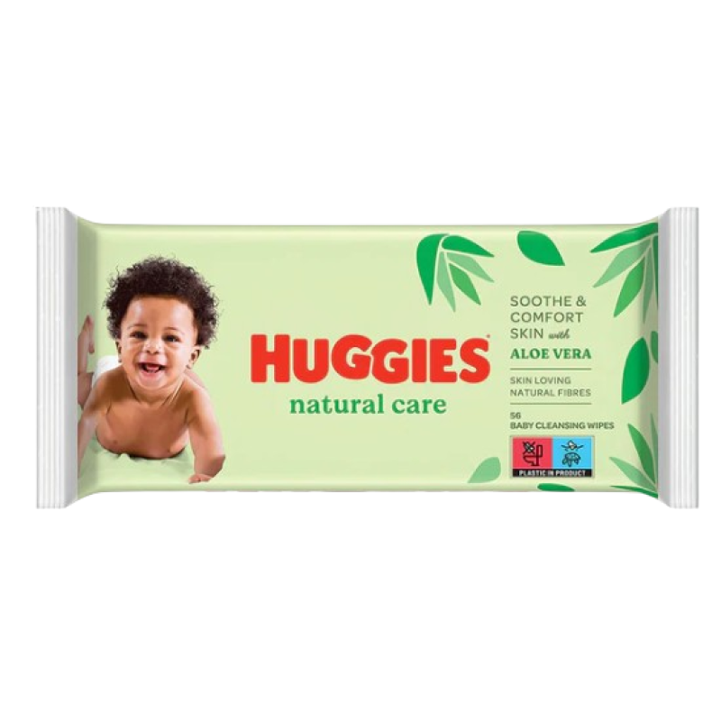 HUGGIES NATURAL CARE BABY WIPES 56S