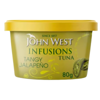 JOHN WEST INFUSIONS TANGY JALAPENO TUNA 80G