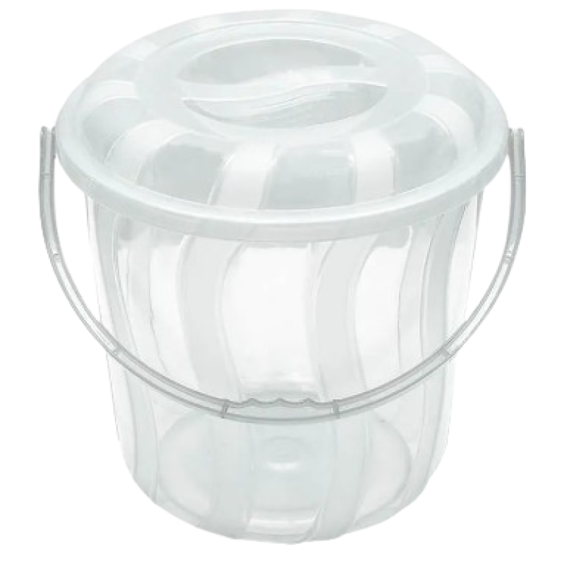 KENPOLY STRIPE BUCKET WITH LID 10L