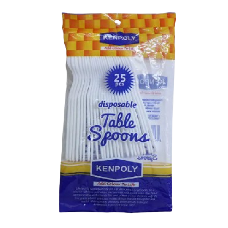 KENPOLY DISPOSABLE TABLE SPOONS 25's