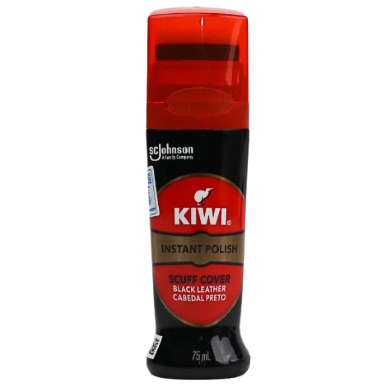 KIWI COLOUR SHINE SCUFF COVER BLACK SHOE POLISH 75ML