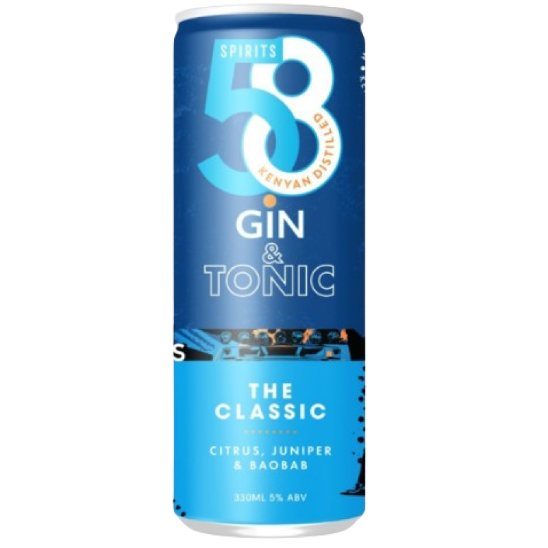 KENYA ORIGINAL 58 CLASIC GIN & TONIC 330ML