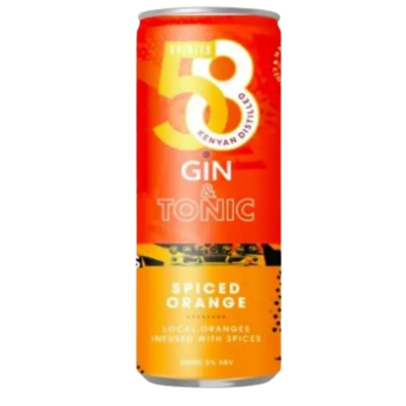 KENYA ORIGINAL 58 SPICED ORANGE GIN & TONIC 330ML