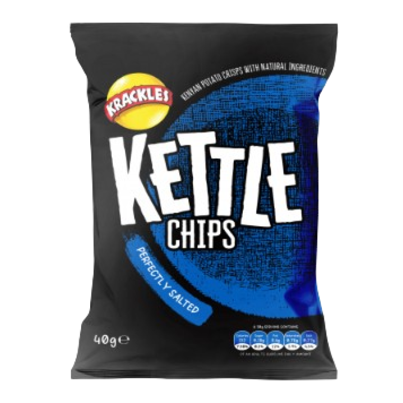 KRACKLES KETTLE PERFECTLY SALTED CHIPS 40G