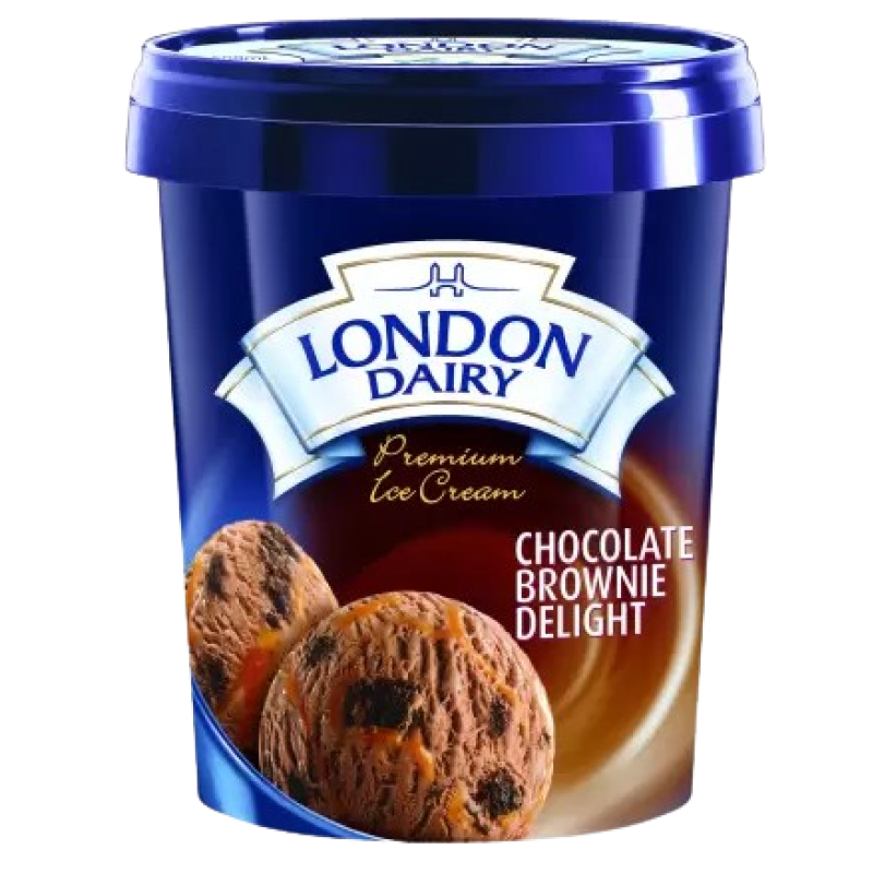 LONDON DAIRY CHOCOLATE BROWNIE DELIGHT ICE CREAM 500ML