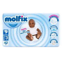 MOLFIX SIZE 3 DIAPERS 6-9KG MEDIUM 42'S