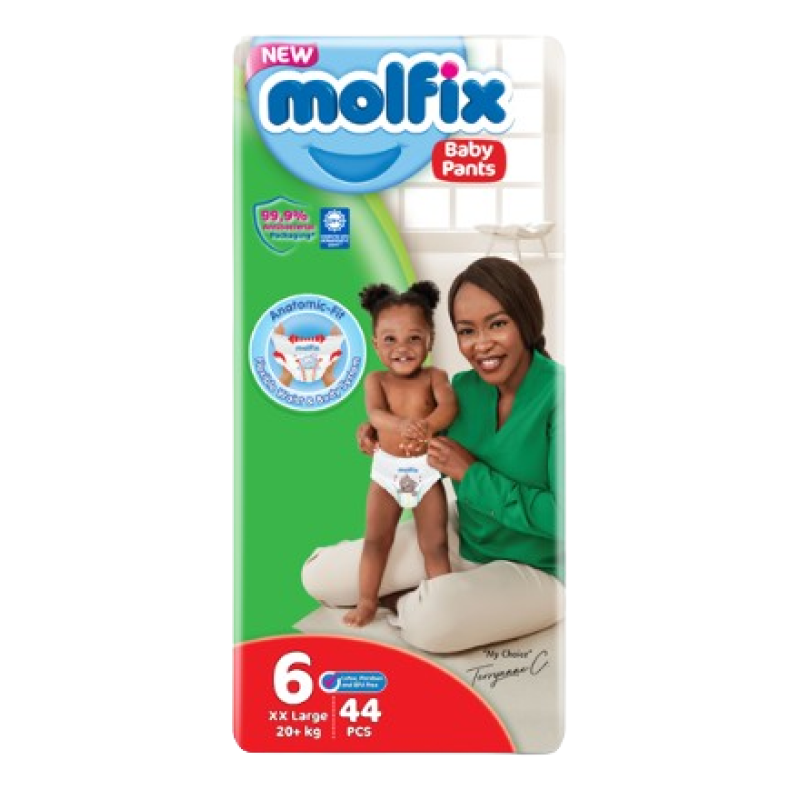 MOLFIX SIZE 6 BABY PANTS XX LARGE 20+Kgs 44pcs