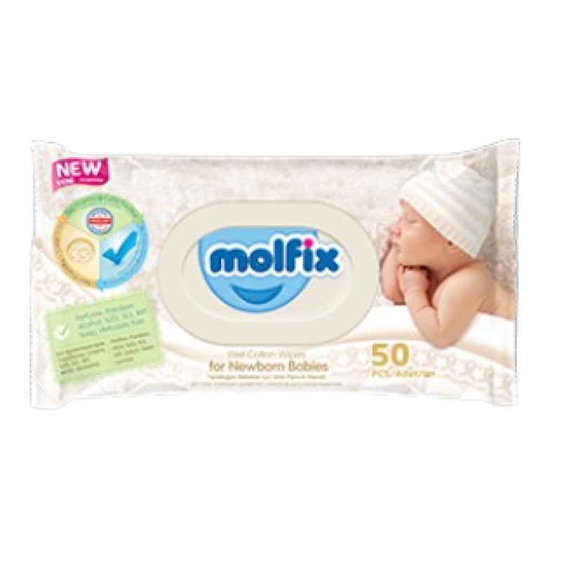 MOLFIX SENSTIVE NEWBORN WIPES 60's