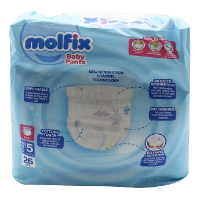 MOLFIX SIZE 5 BABY PANTS XXLARGE 15-20Kgs 26'S