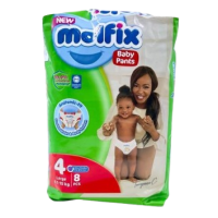 MOLFIX SIZE 4 BABY PANTS LARGE MAXI 9-15Kgs 8Pcs