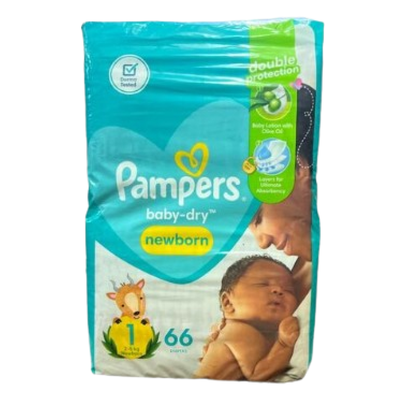 PAMPERS SIZE 1 NEWBORN DIAPERS 2-5Kgs 66pcs