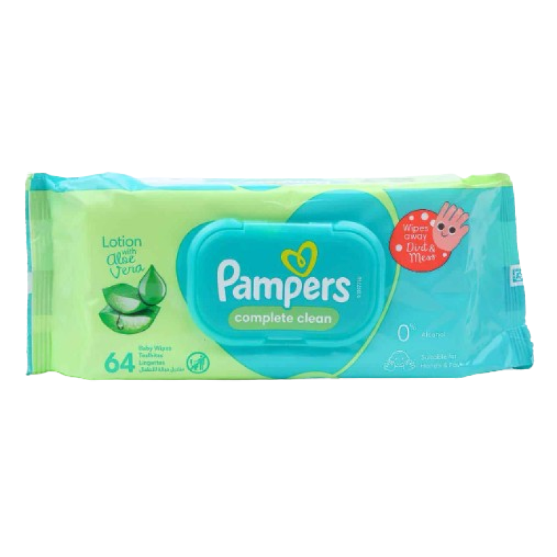 PAMPERS COMPLETE CLEAN BABY WIPES 64's