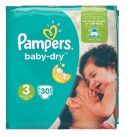 PAMPERS SIZE 3 BABY DRY DIAPERS MIDI 6-10Kgs 30Pcs