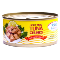 SEA KORUS TUNA SHREDDED IN SUNFLOWER OIL 185G