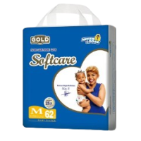 SOFTCARE GOLD MEDIUM DIAPERS 6.1-9Kgs 62Pcs