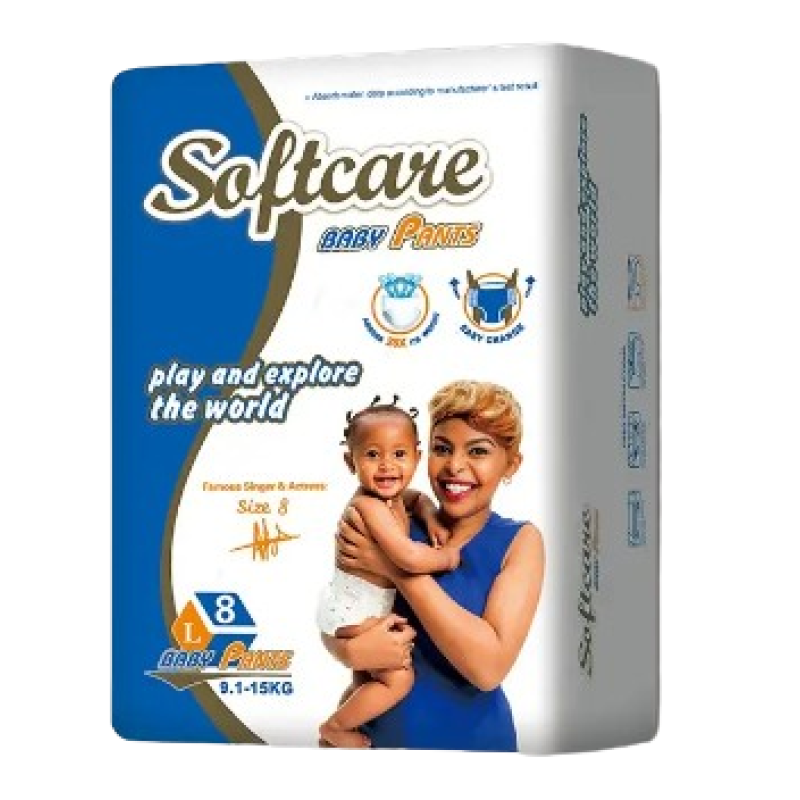 SOFTCARE PANTS LARGE 9.1-15Kgs 8Pcs