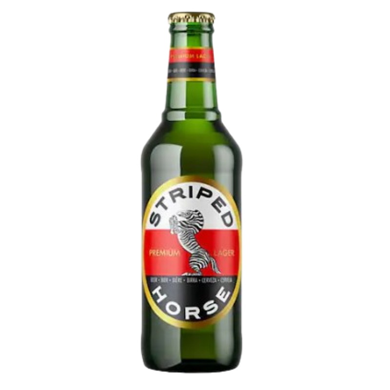 STRIPED HORSE LAGER BEER BOTTLE 500ML