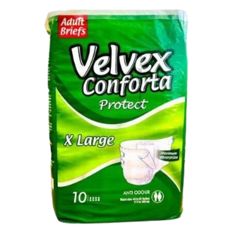 VELVEX CONFORTA XL ADULT DIAPERS 10's