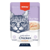 WANPY SUPER CAT FOOD WITH CHICKEN AND CRAB 85G