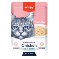 WANPY SUPER CAT FOOD WITH CHICKEN AND SHRIMP 85G