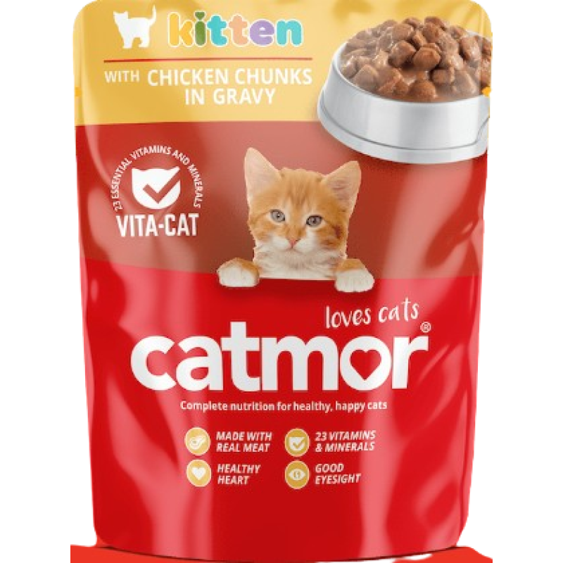 Catmor Kitten Chicken Chunks In Gravy Wet Cat Food 70g