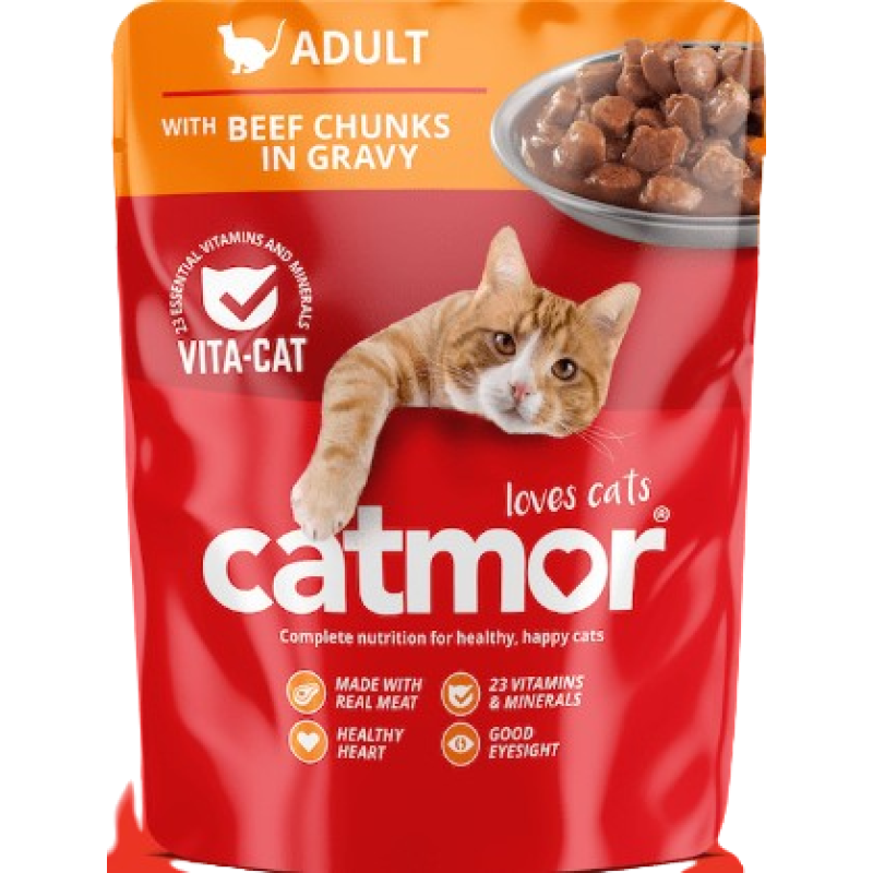 Catmor Beef Chunks In Jelly Wet Cat Food 70g 