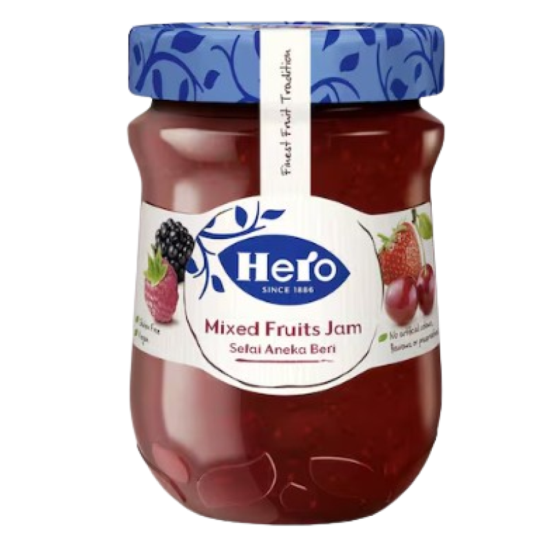 HERO MIXED FRUITS JAM 340G