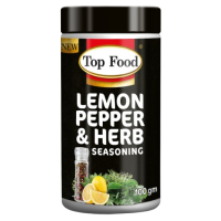 TOP FOOD LEMON PEPPER AND HERB SEASONING 100G