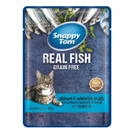 Snappy Tom Real Meat Grain Free with Pilchard And Whitefish In Jelly 85g