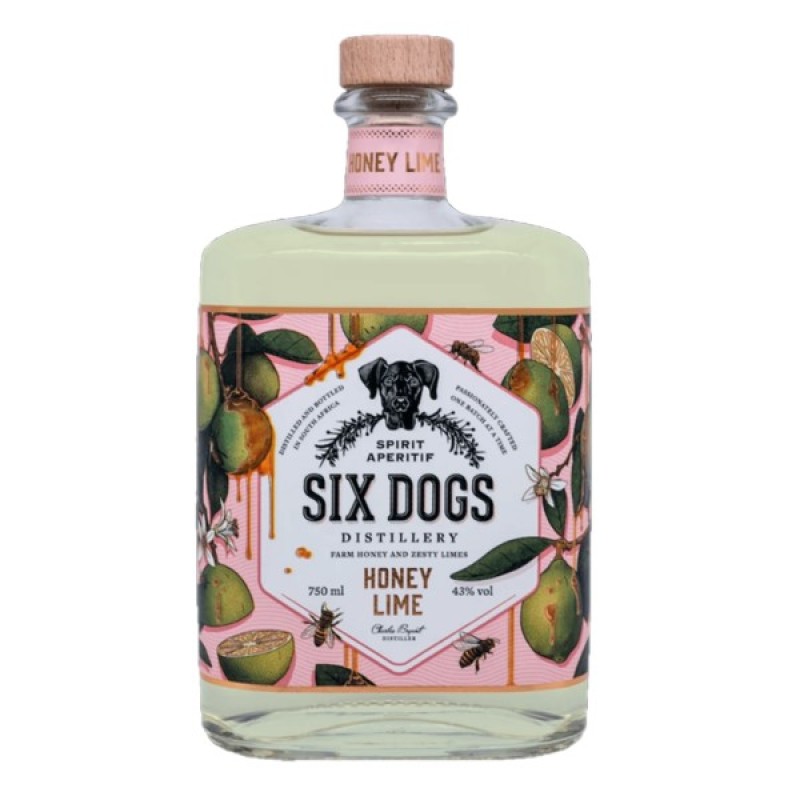 SIX DOGS HONEY LIME GIN 750ML