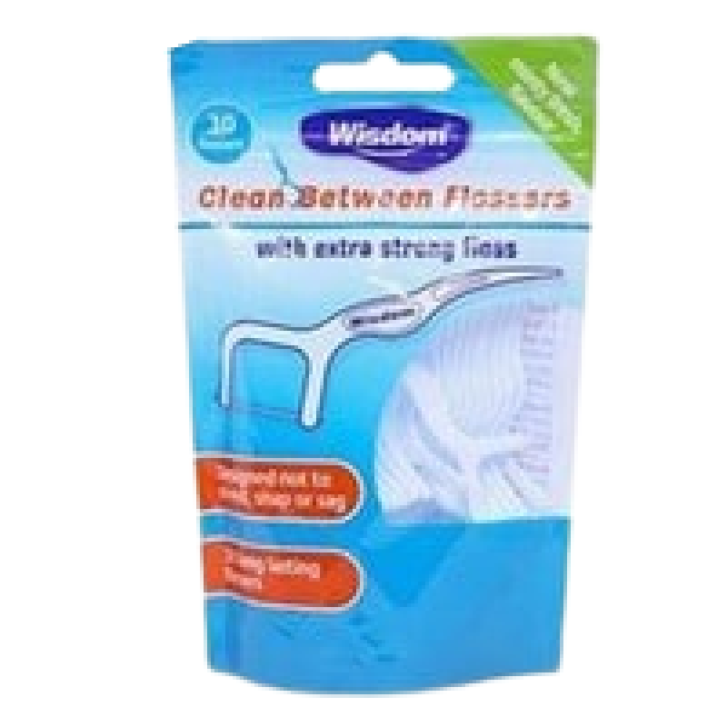 WISDOM CLEAN BETWEEN FLOSSER DENTAL 30PIECES