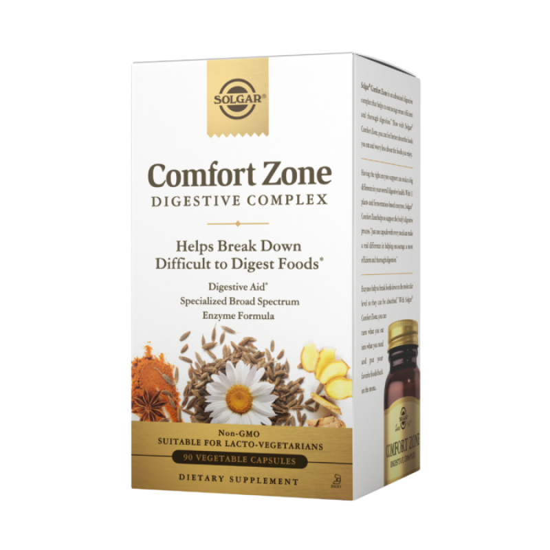 SOLGAR COMFORT ZONE ZONE DIGESTIVE COMPLEX VCAPS 90'S