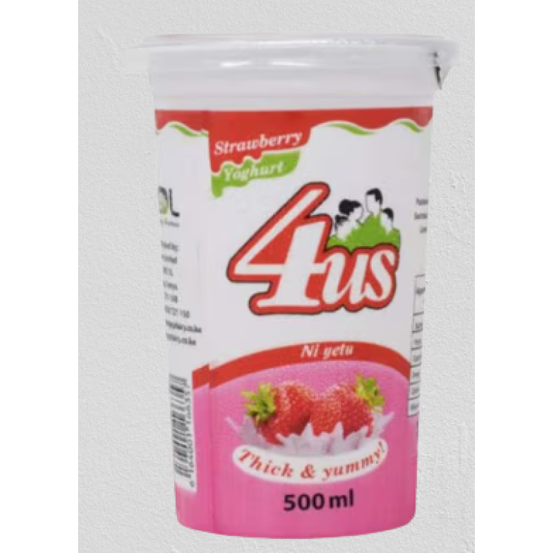 4US STRAWBERRY YOGHURT 500ML