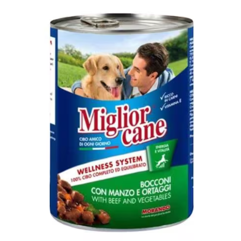 MIGLIOR CANE DOG FOOD CHUNKS WITH BEEF AND VEGETABLES 405G