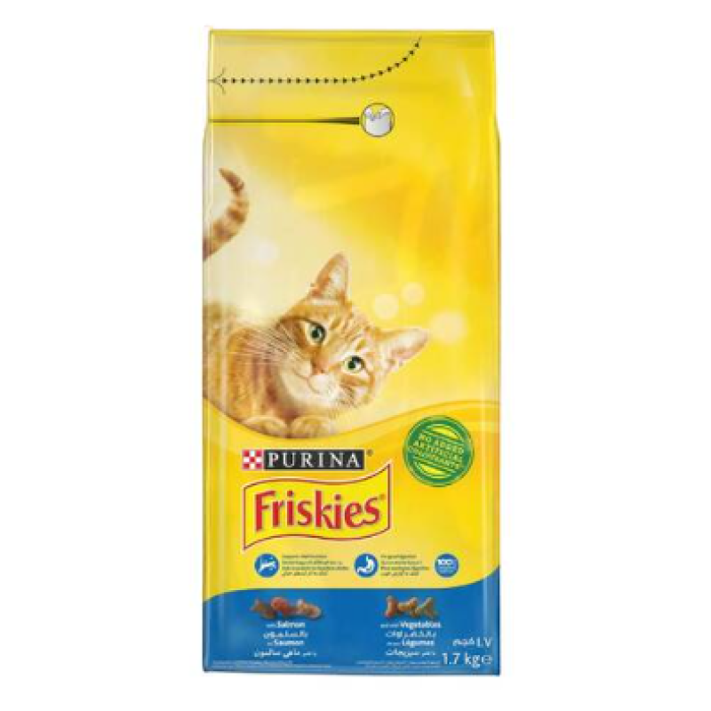 PURINA FRISKIES CAT FOOD, SALMON AND VEGETABLES 1.7KG PURINA FRISKIES CAT FOOD, SALMON AND VEGETABLES 1.7KG
