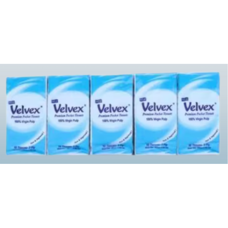 VELVEX PREMIUM POCKET TISSUE BLUE 10'SX10