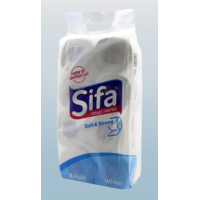 SIFA TOILET PAPER WHITE 8 ROLLS