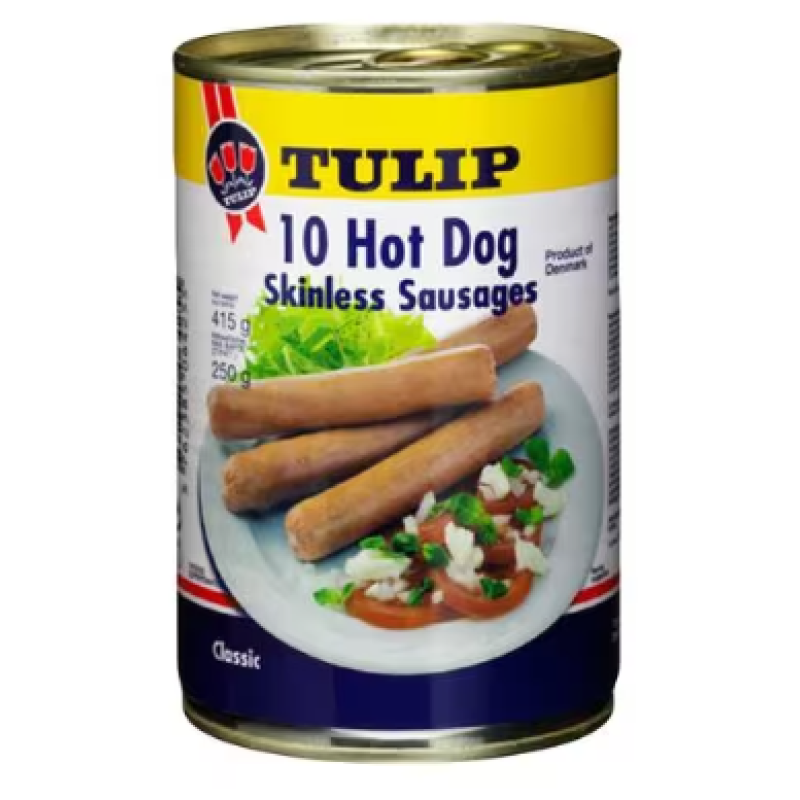 TULIP 200G HOT DOG SKINLESS SAUSAGES