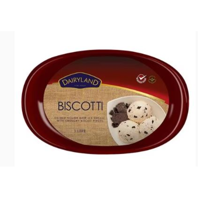 Dairyland Biscotti Ice Cream 1Litre