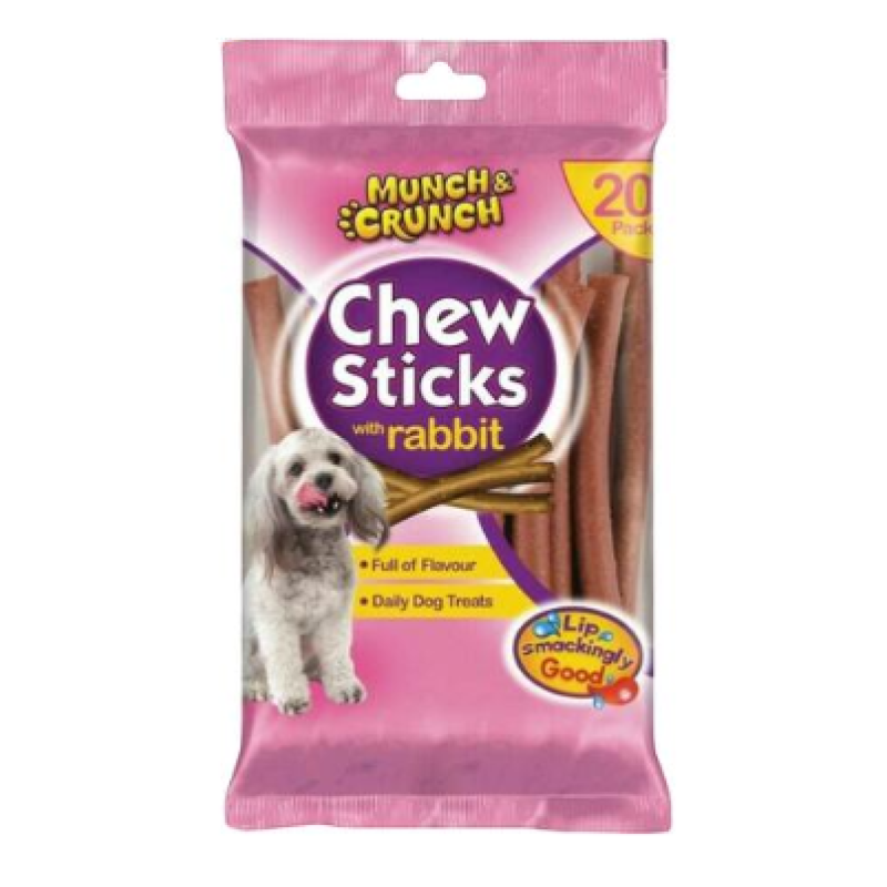 MUNCH AND CRUNCH CHEW STICKS 20 PCS