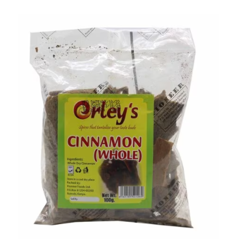 ORLEYS  WHOLE CINNAMON   GROUNDSPICES 100g