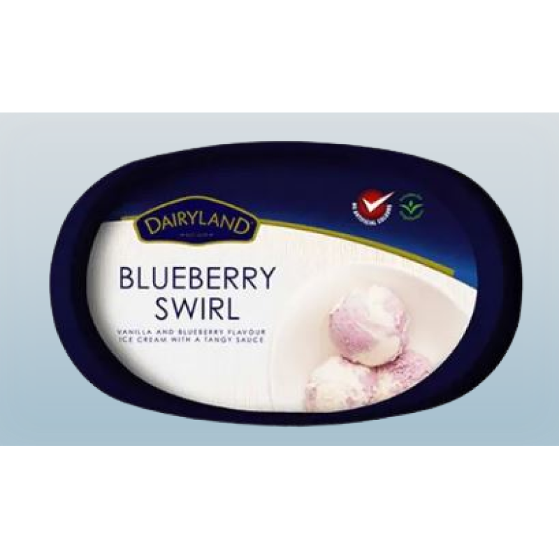 Dairyland Blueberry Swirl Ice Cream 500ml