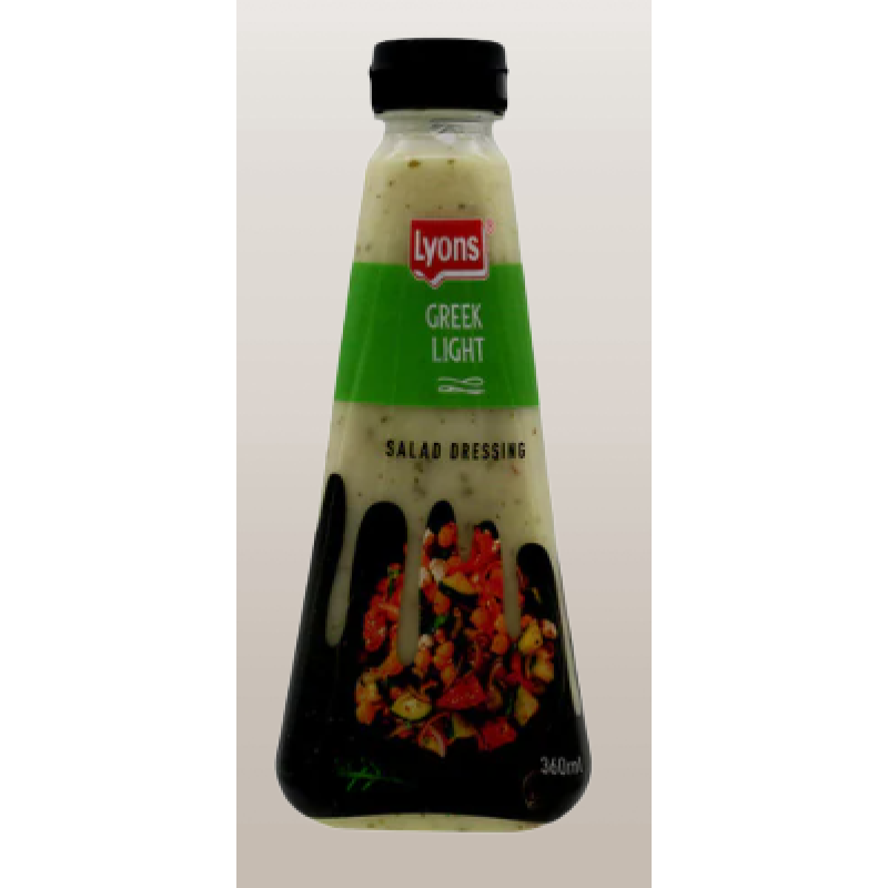 LYONS GREEK LIGHT SALAD DRESSING 360ML